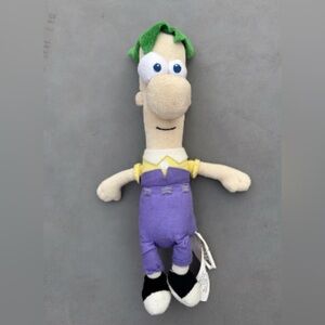 Walt Disney Store Phineas and Ferb 10" FERB Plush STUFFED ANIMAL Toy